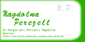 magdolna perczell business card